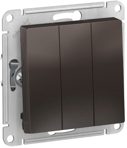 Выключатель без рамки Systeme Electric AtlasDesign 3-кл. мокко картинка